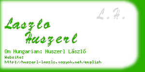 laszlo huszerl business card